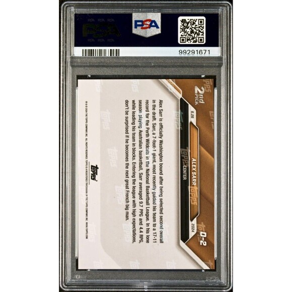 Alex Starr 2024 Topps Now Draft Night NBA #D-2 Rookie Parallel 36/49 PSA 9 Mint - Picture 2 of 2